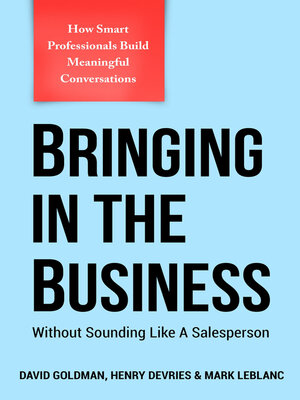 cover image of Bringing In the Business